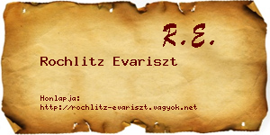 Rochlitz Evariszt névjegykártya